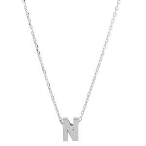 NWT 925 Sterling Silver Mini Initial N Necklace